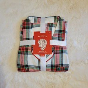 Wonder Shop Red Green White Plaid Pj Set